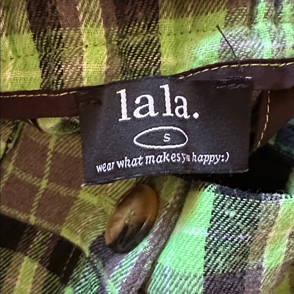 Dressed in LALA Green Plaid Pants - Picture 2 of 2
